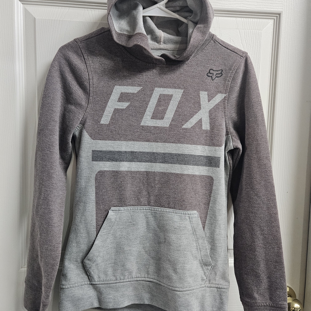 Fox Heather Gray and Mauve Hoodie